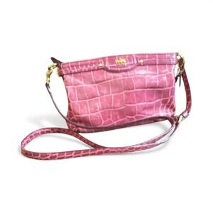 Coach Raspberry crocodile bag